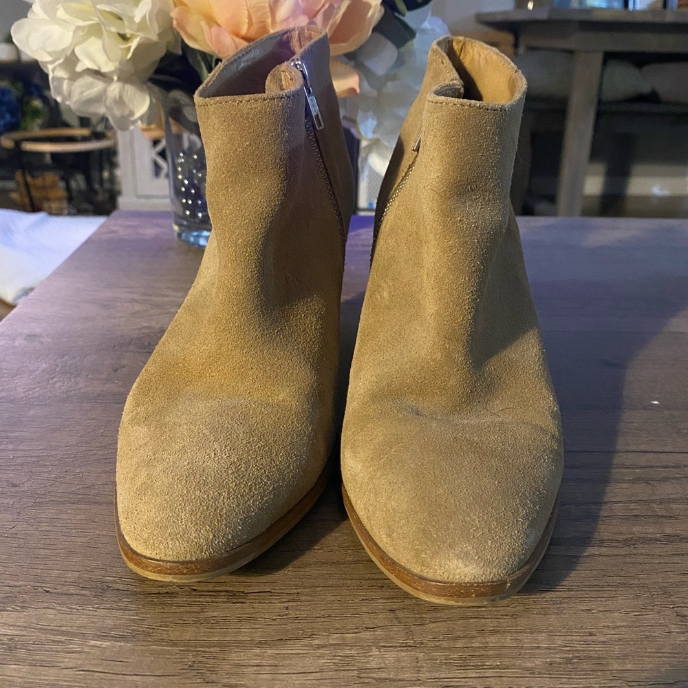 J. Crew Light Brown Suede Ankle Booties